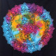 Double Cotton Bedspread + Wall Hanging - Black Hamsa
