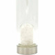 Crystal Infused Glass Water Bottle - Cleansing Clear Quartz - Chips