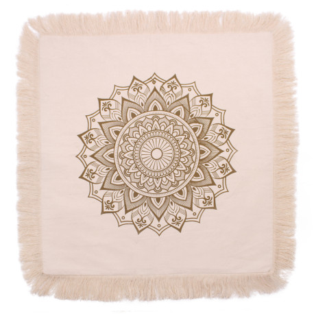 Lotus Mandala  Cushion Cover - 60x60cm - bronze