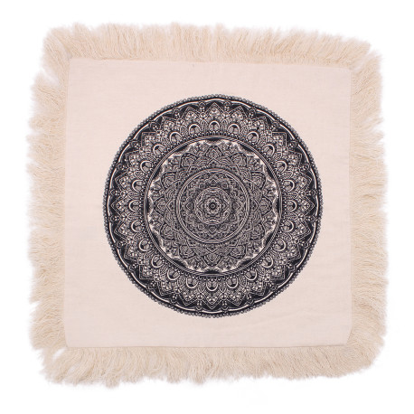 Traditional Mandala  Cushion Cover - 45x45cm - black