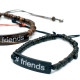 6x Coco Slogan Bracelets - ＃Friends