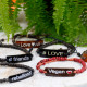 6x Coco Slogan Bracelets - ＃Friends
