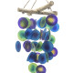 Green &amp; Purple Driftwood Cross Chime