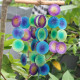 Green &amp; Purple Driftwood Cross Chime