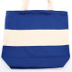 Two Tone Cotton Bag - 38x42x12cm - Blue &amp; Natural - 10oz
