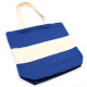 Two Tone Cotton Bag - 38x42x12cm - Blue &amp; Natural - 10oz