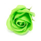 10x Craft Soap Flowers - Med Rose - Green