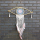 Protection Dream Catcher - Lrg Macrame Eye Blue/ White/Pink