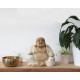Happy Buddha - Whitewash 30cm
