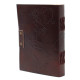 Leather World Map &amp; Stitching Notebook (7x5&quot;)
