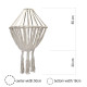 Macrame Large Drop Chandelier - Black
