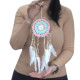 6x Pastel Pink Macramé Dream Catcher 12cm (asst colours)