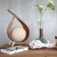 Molten Glass on Whitewash Wood - Vase - Medium