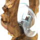 Molton Glass Hanging Art Vase on Wood