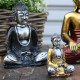 6x Silver Mini Buddha (Assorted Colours)