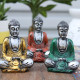 6x Silver Mini Buddha (Assorted Colours)