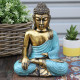 Teal &amp; Gold Buddha - Large