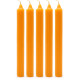 Solid Colour Dinner Candles - Rustic Mango - Pack of 5