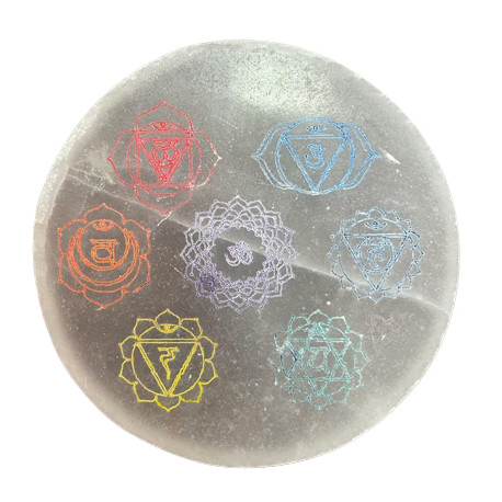 Medium Charging Plate 10cm - Chakra Design (col)