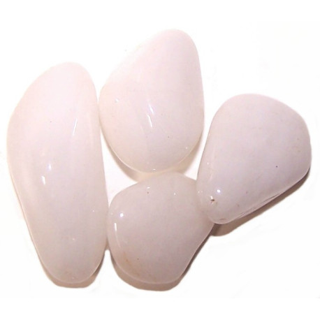 24x L Tumble Stones - Quartz Snow