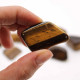 24x L Tumble Stones - Tiger Eye - Gold