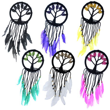 6x Tree of Life Dreamcatcher - 16cm (assorted)