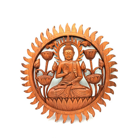 Buddha & Lotus Panel - 40cm