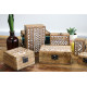 White Washed Wooden Box - 6x4 Aztec Design