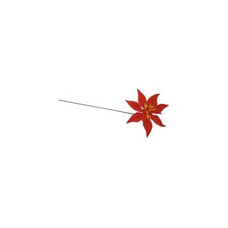 Large Red Poinsettia Pick                                   (Dia of flower 12.5cm)