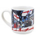 Jumbo White Stoneware England Mug