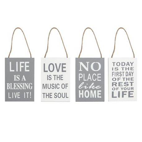 Quote Hanging Signs (4 Assorted)