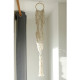 Macrame Pot Holder - Long With Ratten Hoop