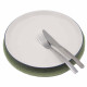 Natural Place Mat - Jute &amp; Cotton 30cm - Olive Border