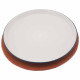 Natural Place Mat - Jute &amp; Cotton 30cm - Clay Border