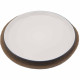 Natural Place Mat - Jute &amp; Cotton 30cm - Natural Border
