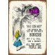 Alice in wonderland , Have I Gone Mad , Entirely Bonkers - Metal Advertising Wall Sign
