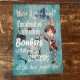 Alice in wonderland , Have I Gone Mad , Entirely Bonkers - Metal Wall Sign