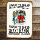 Alice in wonderland , Tweedle dee dum, shake hands - Metal Advertising Wall Sign