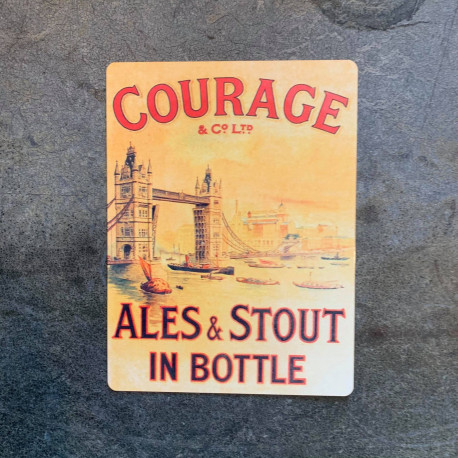 Courage Ale & Stout- Metal Advertising Wall Sign
