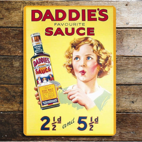 Daddies Sauce  - Metal Advertising Wall Sign