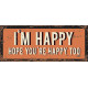 David Bowie - Ashes To Ashes - I&#039;m Happy  -  Metal Wall Sign
