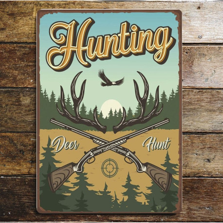 Deer Hunter Hunting - Metal Sign Plaque