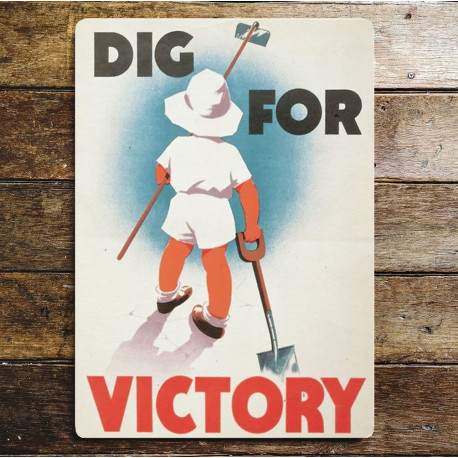 Dig For Victory - Metal Propaganda Wall Sign