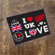 i love the uk   - Metal Advertising Wall Sign
