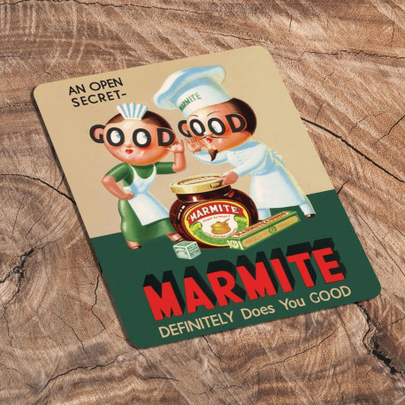 Marmite Definitely Does you good an open Secret- Metal Advertising Wall Sign