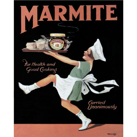 Marmite waitress - Metal Advertising Wall Sign