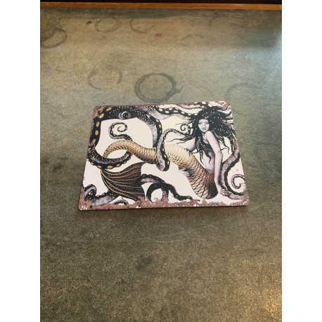 Mermaid Octopus-  Metal Sign Plaque - Sea Bathroom 2