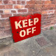 Red Keep Off - Metal Advertising Wall Sign