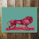Red Lion-  Metal Humour Wall Sign