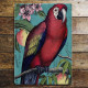 Red Parrot - Metal Humour Wall Sign